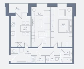 Квартира 59,1 м², 2-комнатная - изображение 1