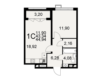 40,3 м², 1-комнатная квартира 5 900 000 ₽ - изображение 48