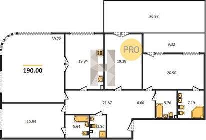 Квартира 190 м², 4-комнатная - изображение 1