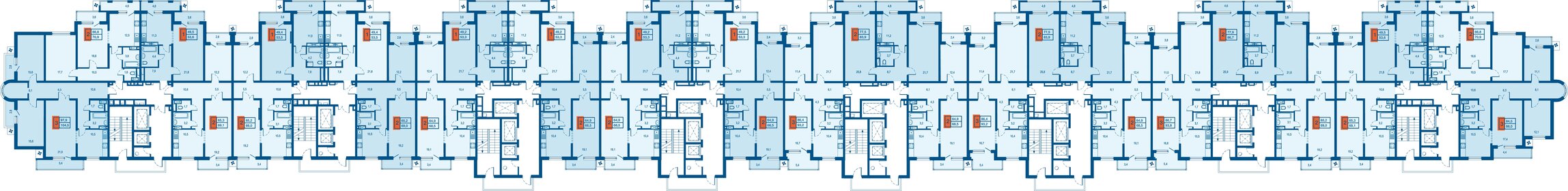 45,7 м², 2-комнатная квартира 5 200 000 ₽ - изображение 64