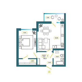 49,8 м², 1-комнатная квартира 5 800 000 ₽ - изображение 65