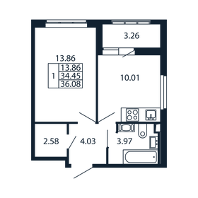 34 м², 1-комнатная квартира 8 701 888 ₽ - изображение 79