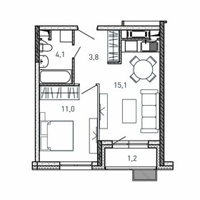 40 м², 1-комнатная квартира 6 600 000 ₽ - изображение 31