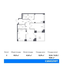 Квартира 81,5 м², 3-комнатная - изображение 1