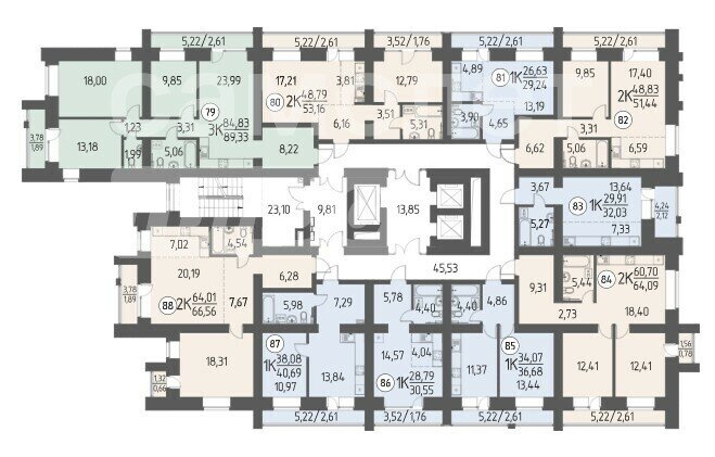 66,6 м², 2-комнатная квартира 7 521 000 ₽ - изображение 1