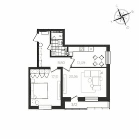 Квартира 71,3 м², 2-комнатная - изображение 1