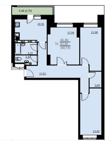 88,6 м², 3-комнатная квартира 6 732 840 ₽ - изображение 25