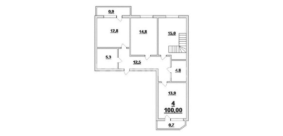 Квартира 100 м², 4-комнатная - изображение 1