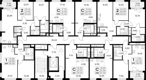 Квартира 63,6 м², 2-комнатная - изображение 2