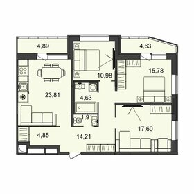 Квартира 93,1 м², 3-комнатная - изображение 1