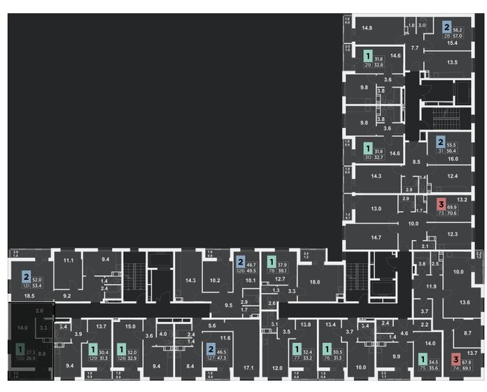 28 м², 1-комнатная квартира 3 600 000 ₽ - изображение 38