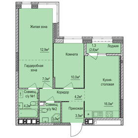 63,5 м², 2-комнатная квартира 5 981 000 ₽ - изображение 4