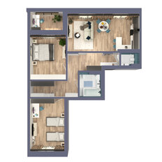 Квартира 81,9 м², 3-комнатная - изображение 4