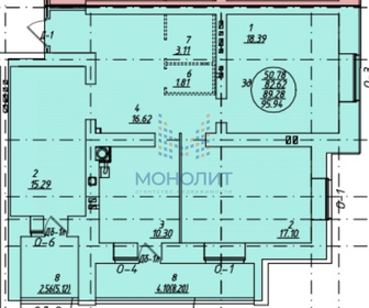 89 м², 3-комнатная квартира 7 950 000 ₽ - изображение 50