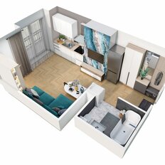 Квартира 23,7 м², 1-комнатная - изображение 2