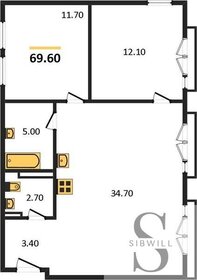64,7 м², 2-комнатная квартира 10 800 000 ₽ - изображение 6