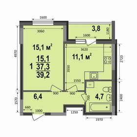 39,3 м², 1-комнатная квартира 3 620 316 ₽ - изображение 88