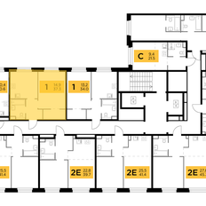 Квартира 37,3 м², 1-комнатная - изображение 2