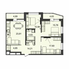 Квартира 93,1 м², 3-комнатная - изображение 2