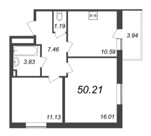 54,4 м², 2-комнатная квартира 6 880 000 ₽ - изображение 71