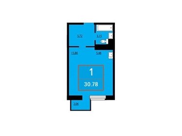 Квартира 30,9 м², 1-комнатная - изображение 1