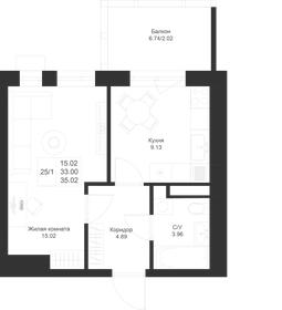 35,5 м², квартира-студия 6 606 720 ₽ - изображение 34