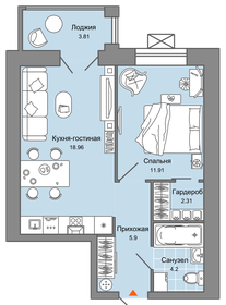 45 м², 2-комнатная квартира 5 730 092 ₽ - изображение 28