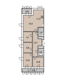 Квартира 97,9 м², 5-комнатная - изображение 1
