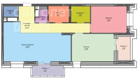 Квартира 83,3 м², 3-комнатная - изображение 3