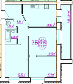 113,9 м², 4-комнатная квартира 57 638 552 ₽ - изображение 45