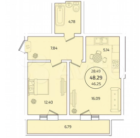 54,8 м², 2-комнатная квартира 4 600 000 ₽ - изображение 89