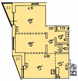 Квартира 61,3 м², 2-комнатная - изображение 1