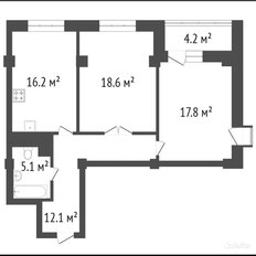 Квартира 72 м², 2-комнатная - изображение 3