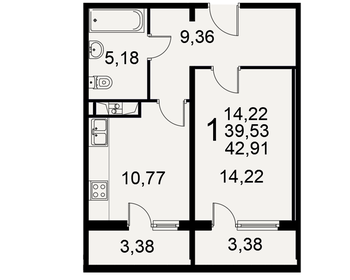 33 м², 1-комнатная квартира 4 650 000 ₽ - изображение 101