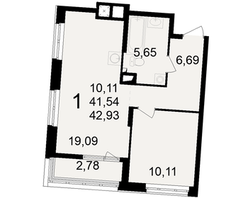 46,8 м², 1-комнатная квартира 4 350 000 ₽ - изображение 39