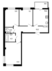 73,2 м², 3-комнатная квартира 10 500 000 ₽ - изображение 63
