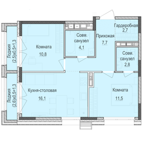 58,1 м², 2-комнатная квартира 8 590 000 ₽ - изображение 18