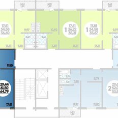 Квартира 64,8 м², 2-комнатная - изображение 2