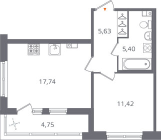 48,1 м², 1-комнатная квартира 11 275 000 ₽ - изображение 89