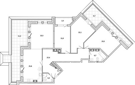 Квартира 212,4 м², 4-комнатная - изображение 1