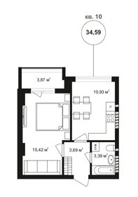 39,2 м², 1-комнатная квартира 6 603 975 ₽ - изображение 21