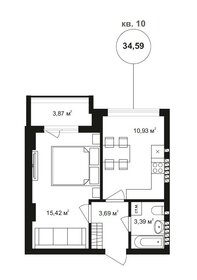 Квартира 37,3 м², 1-комнатная - изображение 1