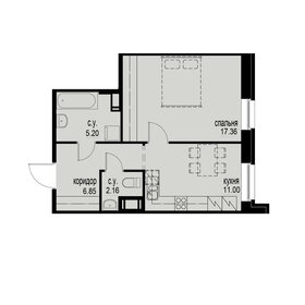 Квартира 42,6 м², 1-комнатная - изображение 1