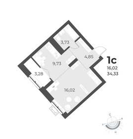 34,2 м², квартира-студия 4 950 000 ₽ - изображение 48