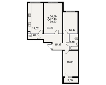 97,8 м², 3-комнатная квартира 8 314 700 ₽ - изображение 8