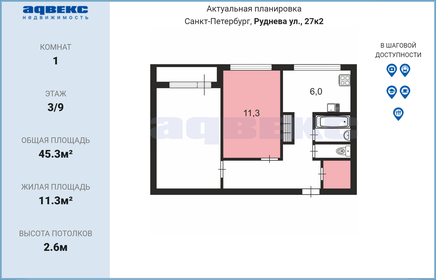 12 м², комната 1 500 000 ₽ - изображение 21