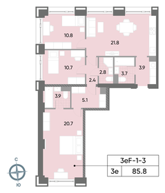99 м², 4-комнатная квартира 26 000 000 ₽ - изображение 68