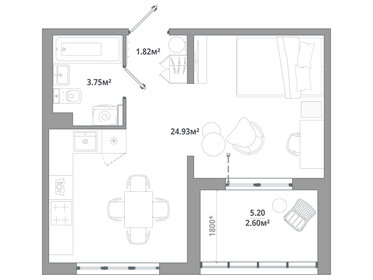 33,1 м², квартира-студия 5 958 000 ₽ - изображение 32