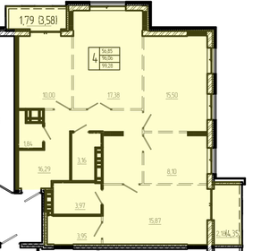 Квартира 100 м², 4-комнатная - изображение 1