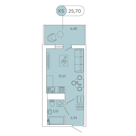 20,3 м², квартира-студия 4 200 000 ₽ - изображение 111